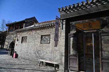 Pekin, Çin - 19 Aralık 2023: Kışın Pekin Sahnesi