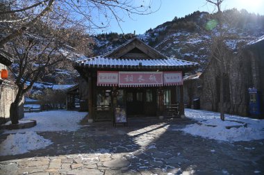 Pekin, Çin - 19 Aralık 2023: Kışın Pekin Sahnesi