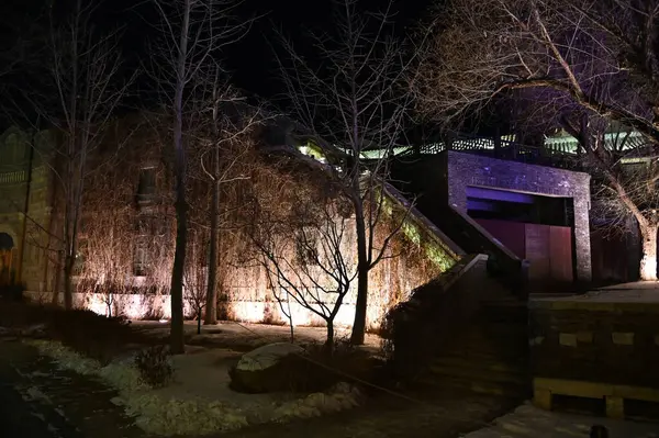 Pekin, Çin - 19 Aralık 2023: Kışın Pekin Sahnesi