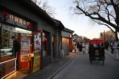 Pekin, Çin - 19 Aralık 2023: Kışın Pekin Sahnesi