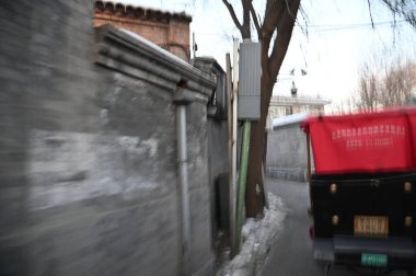 Pekin, Çin - 19 Aralık 2023: Kışın Pekin Sahnesi