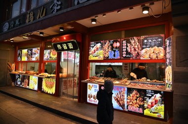 Pekin, Çin - 19 Aralık 2023: Kışın Pekin Sahnesi