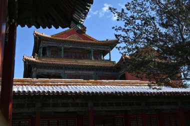 Pekin, Çin - 19 Aralık 2023: Kışın Pekin Sahnesi