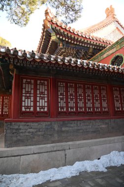 Pekin, Çin - 19 Aralık 2023: Kışın Pekin Sahnesi