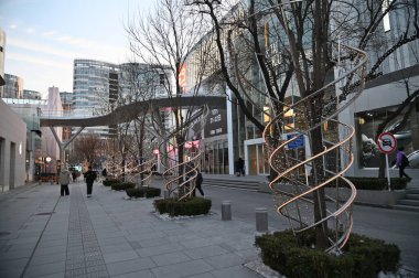 Pekin, Çin - 19 Aralık 2023: Kışın Pekin Sahnesi