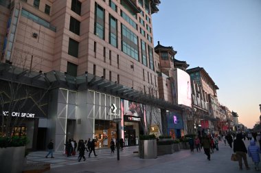 Pekin, Çin - 19 Aralık 2023: Kışın Pekin Sahnesi