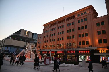 Pekin, Çin - 19 Aralık 2023: Kışın Pekin Sahnesi