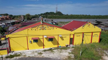 Kuala Selangor, Malezya - 12 Şubat 2024: Kuala Selangor Kıyı Köyü