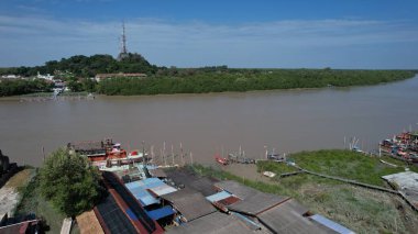 Kuala Selangor, Malezya - 12 Şubat 2024: Kuala Selangor Kıyı Köyü