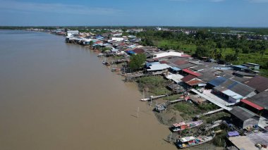 Kuala Selangor, Malezya - 12 Şubat 2024: Kuala Selangor Kıyı Köyü