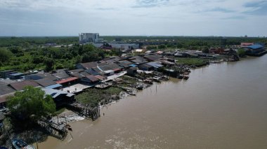 Kuala Selangor, Malezya - 12 Şubat 2024: Kuala Selangor Kıyı Köyü