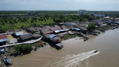Kuala Selangor, Malezya - 12 Şubat 2024: Kuala Selangor Kıyı Köyü