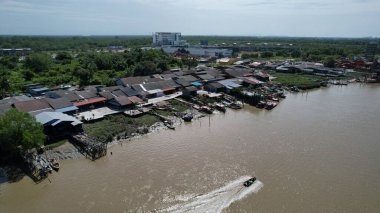 Kuala Selangor, Malezya - 12 Şubat 2024: Kuala Selangor Kıyı Köyü