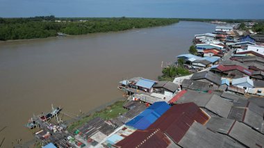 Kuala Selangor, Malezya - 12 Şubat 2024: Kuala Selangor Kıyı Köyü