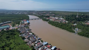 Kuala Selangor, Malezya - 12 Şubat 2024: Kuala Selangor Kıyı Köyü
