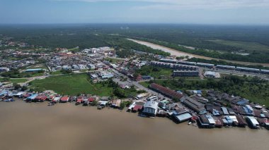 Kuala Selangor, Malezya - 12 Şubat 2024: Kuala Selangor Kıyı Köyü