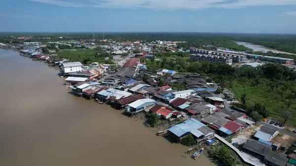 Kuala Selangor, Malezya - 12 Şubat 2024: Kuala Selangor Kıyı Köyü
