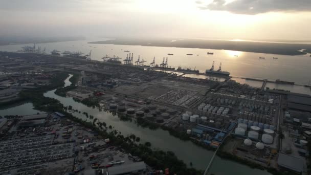 Klang Malaysia Februar 2024 Die Containerhäfen Von Klang — Stockvideo