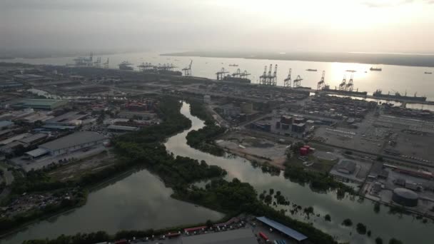 Klang Malaisie Février 2024 Les Ports Conteneurs Klang — Video