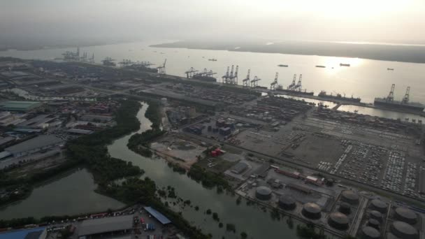 Klang Malaysia February 2024 Container Ports Klang — Stock Video