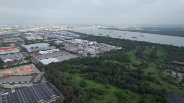 Klang Malasia Febrero 2024 Los Puertos Contenedores Klang — Vídeos de Stock