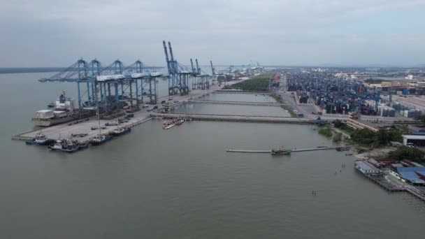 Klang Malaisie Février 2024 Les Ports Conteneurs Klang — Video