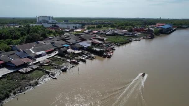 Kuala Selangor Malaysia Februari 2024 Kuala Selangors Kustby — Stockvideo