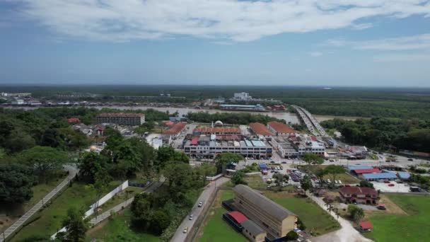 Kuala Selangor Malasia Febrero 2024 Pueblo Costero Kuala Selangor — Vídeo de stock