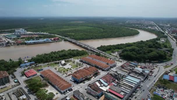 Kuala Selangor Malajsie Února 2024 Pobřežní Vesnice Kuala Selangor — Stock video