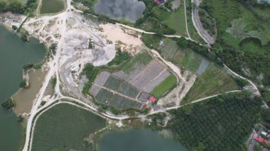 Terk Edilmiş Kampar Tin Madenlerinin Hava Görüntüsü, Perak Malezya