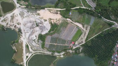 Terk Edilmiş Kampar Tin Madenlerinin Hava Görüntüsü, Perak Malezya