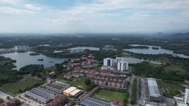 Вид Воздуха Заброшенные Железные Рудники Кампара Перак Малайзия — стоковое видео