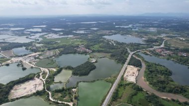 Terk Edilmiş Kampar Tin Madenlerinin Hava Görüntüsü, Perak Malezya