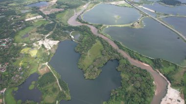 Terk Edilmiş Kampar Tin Madenlerinin Hava Görüntüsü, Perak Malezya