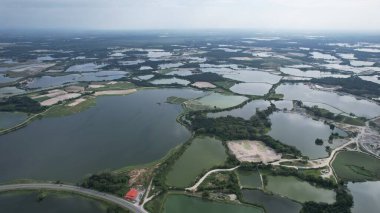 Terk Edilmiş Kampar Tin Madenlerinin Hava Görüntüsü, Perak Malezya