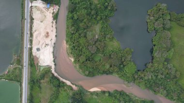 Terk Edilmiş Kampar Tin Madenlerinin Hava Görüntüsü, Perak Malezya