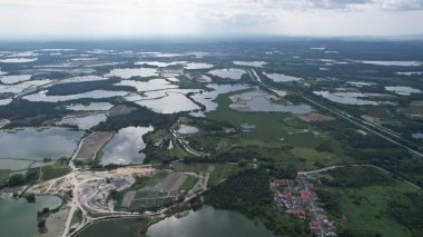 Terk Edilmiş Kampar Tin Madenlerinin Hava Görüntüsü, Perak Malezya