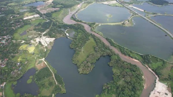 Terk Edilmiş Kampar Tin Madenlerinin Hava Görüntüsü, Perak Malezya