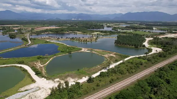 Terk Edilmiş Kampar Tin Madenlerinin Hava Görüntüsü, Perak Malezya