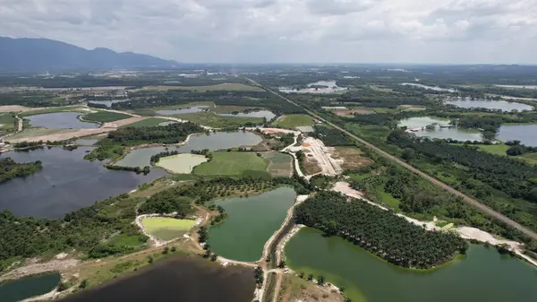 Terk Edilmiş Kampar Tin Madenlerinin Hava Görüntüsü, Perak Malezya