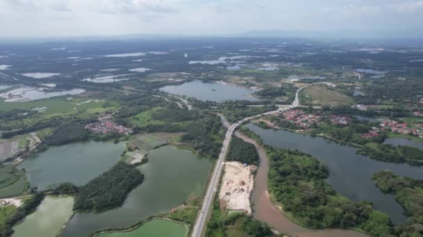 Veduta Aerea Delle Miniere Stagno Abbandonate Kampar Perak Malesia — Video Stock