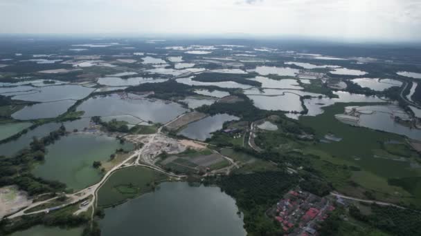 Vue Aérienne Des Mines Étain Abandonnées Kampar Perak Malaisie — Video