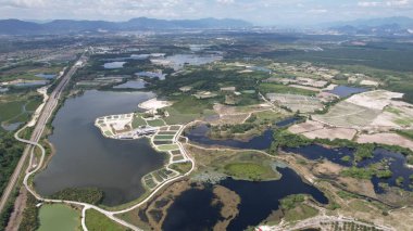 Terk Edilmiş Kampar Tin Madenlerinin Hava Görüntüsü, Perak Malezya