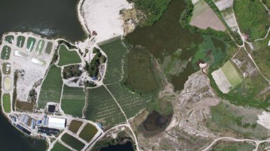 Terk Edilmiş Kampar Tin Madenlerinin Hava Görüntüsü, Perak Malezya