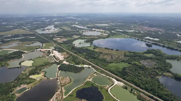 Terk Edilmiş Kampar Tin Madenlerinin Hava Görüntüsü, Perak Malezya