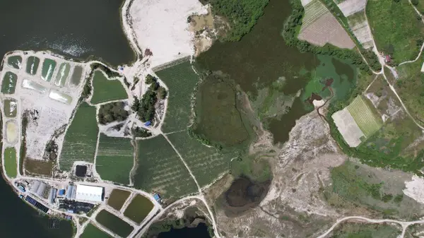 Terk Edilmiş Kampar Tin Madenlerinin Hava Görüntüsü, Perak Malezya