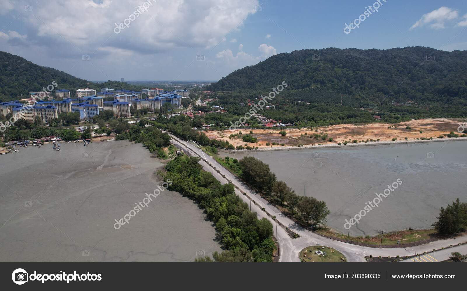 Lumut Malaysia February 2024 Aerial View Lumut Waterfront Marina Island ...