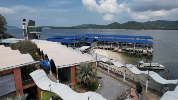 Ламут Малайзія Лютого 2024 Вид Повітря Набережну Ламут Острів Марина — стокове відео