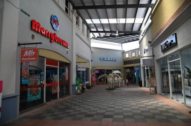 Melaka, Malezya - 19 Şubat 2024: Coach Airways Airplane 'in Hava Görüntüsü