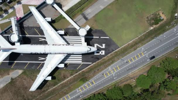 Melaka Malaysia Februari 2024 Pemandangan Udara Pesawat Coach Airways — Stok Video